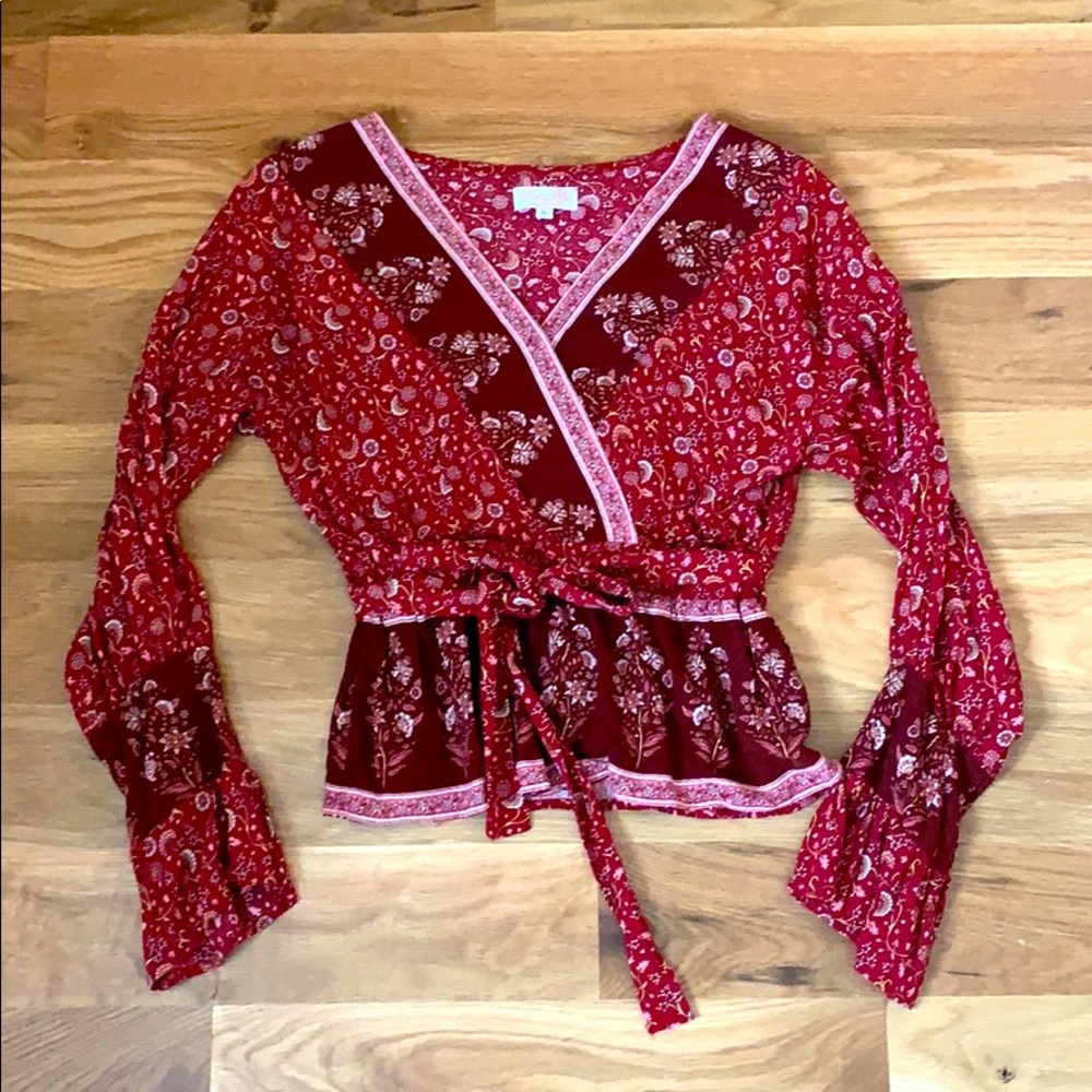 Pink Lily small flower detailed blouse